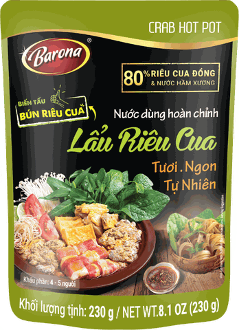 NƯỚC DÙNG HOÀN CHỈNH BARONA LẨU RIÊU CUA (230GR)