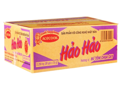 Mì gói Hảo hảo tôm chua cay - Thùng (30 gói x 75g)