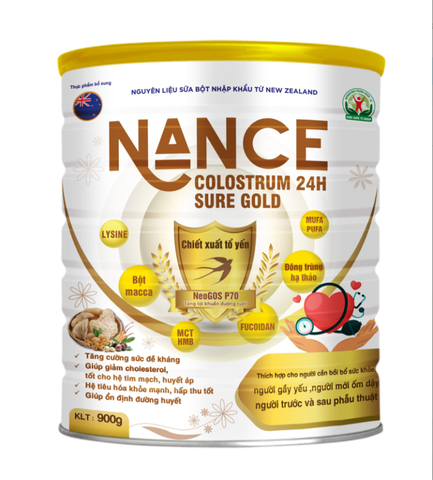 Sữa Nance Colostrum 24h Sure Gold - hộp 900g