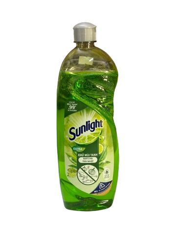 Nước rửa chén Sunlight khử mùi tanh Matcha Trà Nhật chai 750g