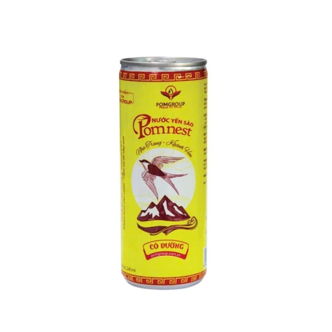 Nước Yến Sào Pomnest Có Đường Lon 240ml
