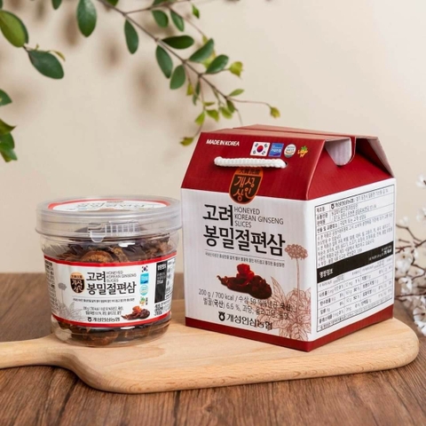 Sâm Lát Tẩm Mật Ong Hủ Nhựa NongHyup Kaesong - Hũ 200g