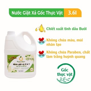 Nước Giặt Xả Tinh Dầu Bưởi Peace Mass 2in1 3.6 lít