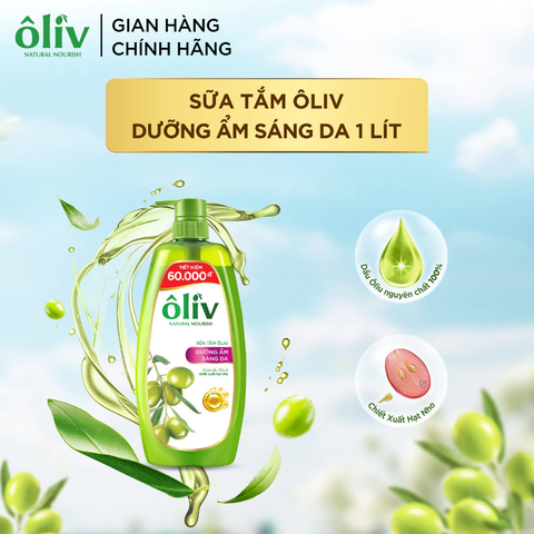 Sữa tắm Olive Dưỡng da mềm mịn/Dưỡng ẩm sáng da chai 1L