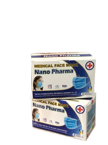 Khẩu Trang Y Tế Tam Bảo NPHG (4 Lớp, Có giấy kháng khuẩn)) - Xanh
