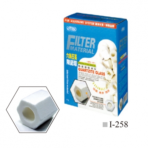 Sứ lọc nước hồ cá - Ista Quartzite Glass Hexagon - 1 lít