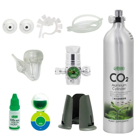 Bộ cung cấp CO2 bình 1.0 lít - Ista CO2 Aluminum Cylinder Set Advance - 1L Face Up