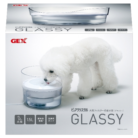 Máng uống nước tự động dành cho Chó - Gex PC Glassy 1.5 liter for Dog