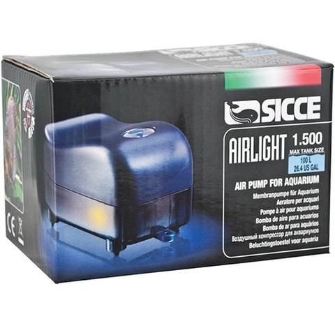Máy bơm Oxy 1 vòi 2W - Sicce Airlight 1.500 Air Pump