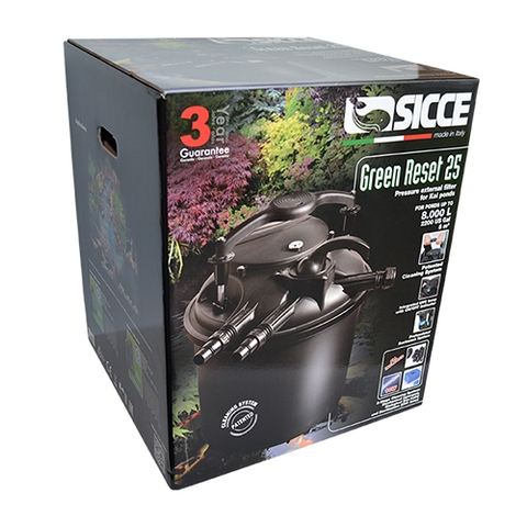 Lọc thùng cho hồ cá Koi - Sicce Green Reset 25 L + UV-C Lamp 10W