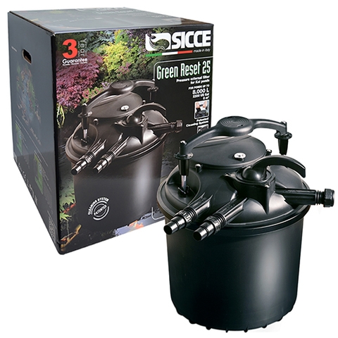 Lọc thùng cho hồ cá Koi - Sicce Green Reset 25 L + UV-C Lamp 10W