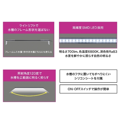 Đèn Clear LED Flatty 600 dùng cho hồ 60cm - Clear LED Flatty 600