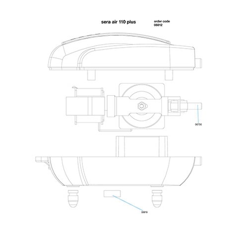 Máy bơm Oxy 1 vòi - Sera Air 100 Plus ( 3W )