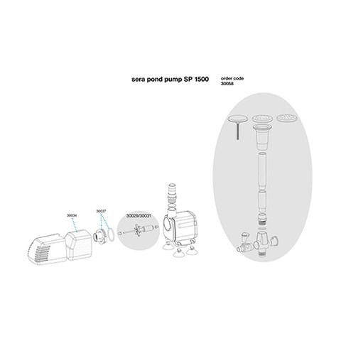 Máy bơm nước hồ cá Koi SP 1500 ( 50W - 1650L/h ) - Sera Pond Pump SP 1500