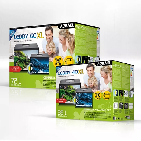 Bộ hồ cá cảnh - Aquael LEDDY Set Plus D&N 60 XL ( 60 x 30 x 40cm )