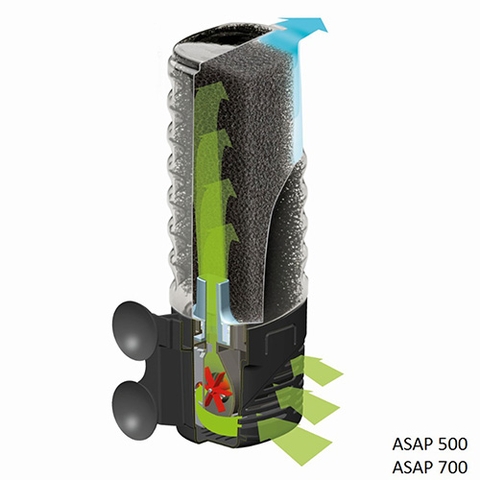 Máy lọc góc hồ cá cảnh - Aquael ASAP 700 ( 6.8W - 650 l/h )