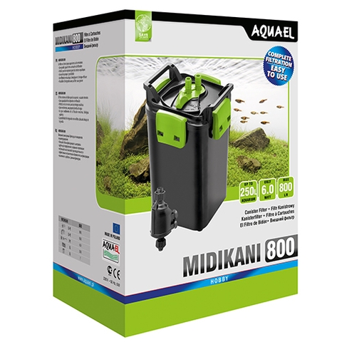 Máy lọc thùng hồ cá cảnh - Aquael MIDI KANI Filter 800 ( 8W - 650 l/h )