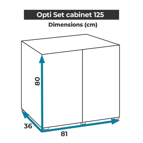 Chân hồ dành cho OPTI Set 125 - Cabinet OPTI Set 125 Black ( 81 x 36 x 80cm )