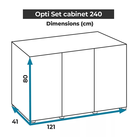 Chân hồ dành cho OPTI Set 240 - Cabinet OPTI Set 240 Black ( 121 x 41 x 80cm )