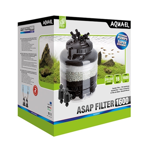 Máy lọc thùng hồ cá cảnh - Aquael ASAP Filter 1600 ( 16W - 1300 l/h )