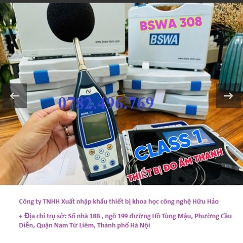 MÁY ĐO ĐỘ ỒN CLASS 1 PHÂN TÍCH GIẢI TẦN BSWA 308