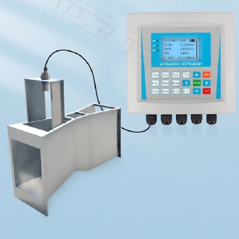 MÁY ĐO LƯU LƯỢNG/LƯU LƯỢNG KẾ SIÊU ÂM KÊNH MỞ DẠNG MÁNG HÌNH CHỮ NHẬT AICE TECH IP68 20M