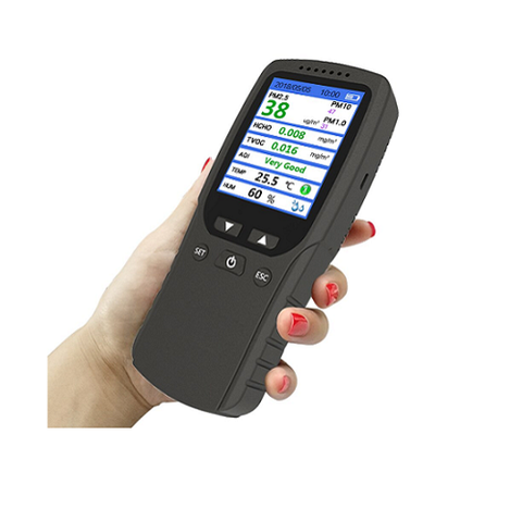 MÁY ĐO CHẤT LƯỢNG KHÔNG KHÍ DM106A - BỤI, FORMALDEHYD (HCHO), TỔNG HỢP CHẤT HỮU CƠ DỄ BAY HƠI (TVOC)
