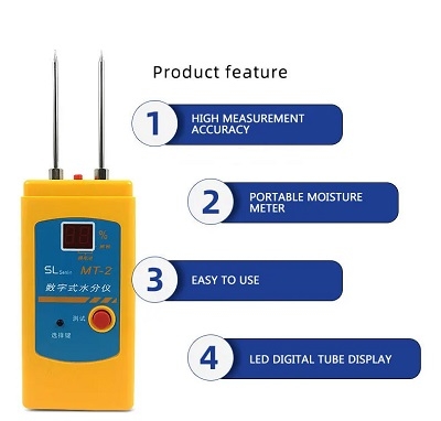 MÁY ĐO ĐỘ ẨM GIẤY, CHỈ, BÔNG, VẢI, LEN, SỢI MT-2