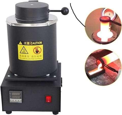 MÁY NẤU CHẢY KIM HOÀN (NHÔM, ĐỒNG, VÀNG, BẠC, KẼM) MINI BẰNG ĐIỆN 1KG, 2KG, 3KG, 5KG