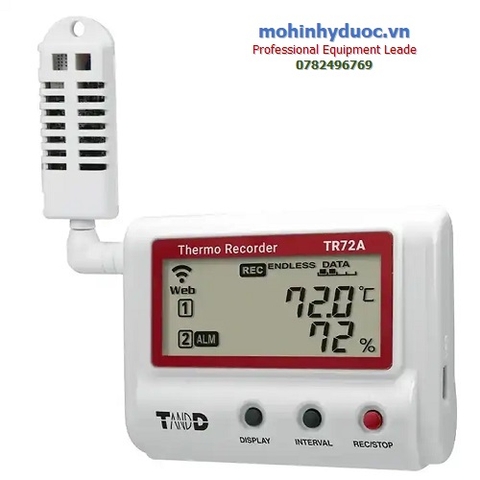 NHIỆT ẨM KẾ TỰ GHI T&D TR-72A - KẾT NỐI KHÔNG DÂY - WIRELESS
