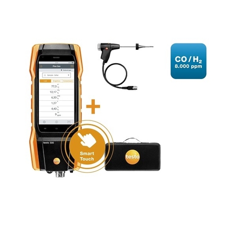 THIẾT BỊ ĐO KHÍ THẢI TESTO 300 KIT 2 (O2, CO, H2) HÃNG SX: TESTO