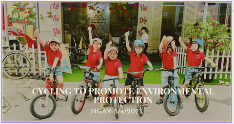 Đạp xe tuyên truyền bảo vệ môi trường
