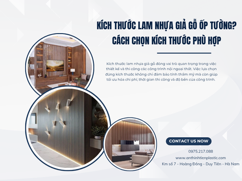 Kích thước lam nhựa giả gỗ ốp tường? Cách chọn kích thước phù hợp