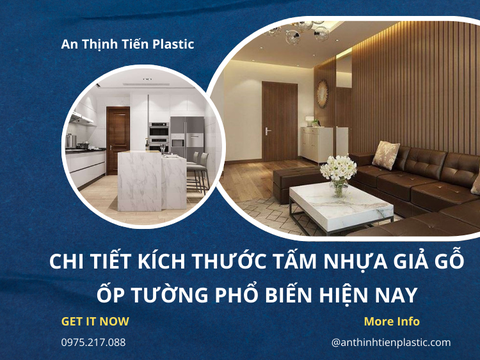 Chi tiết kích thước tấm nhựa giả gỗ ốp tường phổ biến hiện nay