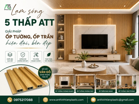 Lam sóng 5 thấp ATT - Giải pháp ốp tường, ốp trần hiện đại, bền đẹp