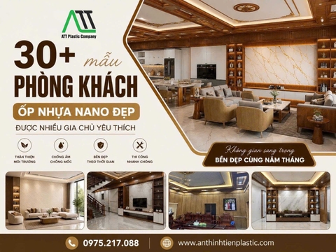 30+ mẫu phòng khách ốp nhựa nano đẹp được nhiều gia chủ yêu thích