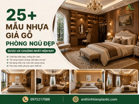 25+mẫu nhựa giả gỗ phòng ngủ đẹp được ưa chuộng nhất hiện nay