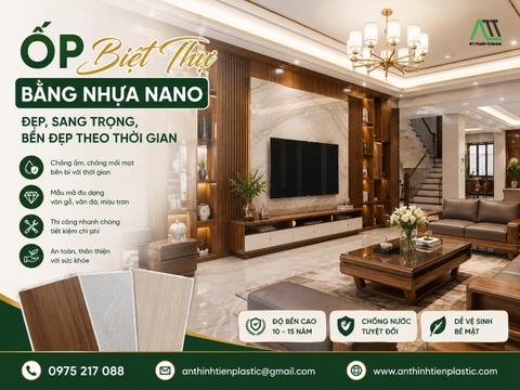 Ốp Biệt Thự Bằng Nhựa Nano Đẹp, Sang Trọng, Bền Đẹp Theo Thời Gian