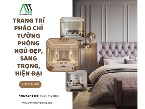 Trang trí phào chỉ tường phòng ngủ đẹp, sang trọng, hiện đại