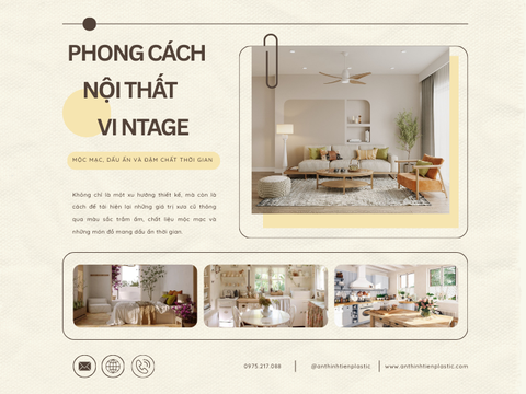 Khám phá phong cách nội thất Vintage: Mộc mạc, dấu ấn và đậm chất thời gian