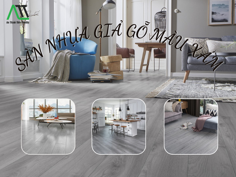 Biến không gian thành điểm nhấn với sàn nhựa giả gỗ màu xám