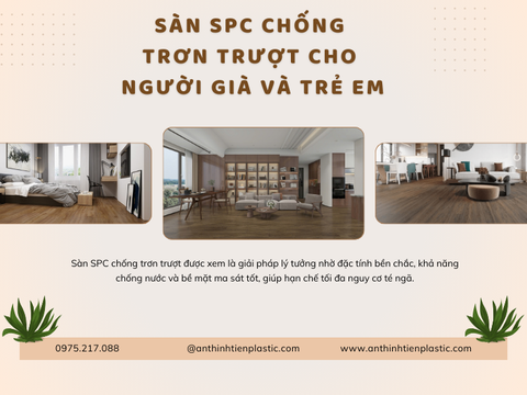 Sàn SPC chống trơn trượt cho người già và trẻ em