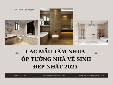 Các mẫu tấm nhựa ốp nhà vệ sinh đẹp nhất 2025