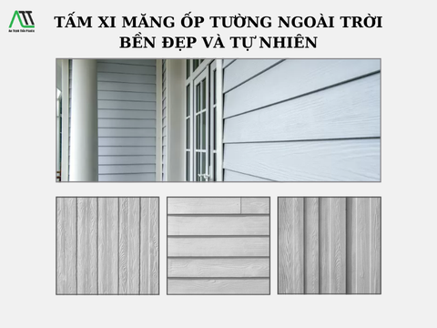 Tấm xi măng ốp tường ngoài trời bền đẹp và tự nhiên