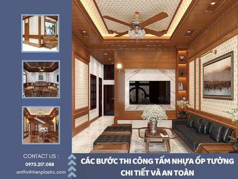 Các bước thi công tấm nhựa ốp tường chi tiết và an toàn