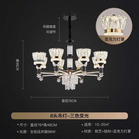 Đèn chùm pha lê phong cách Bắc Âu DC115F