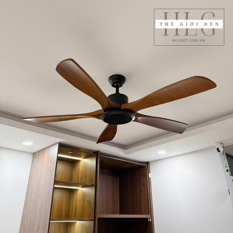 Quạt Trần 5 Cánh Gỗ Tự Nhiên Gió Mát Sang Trọng QT137