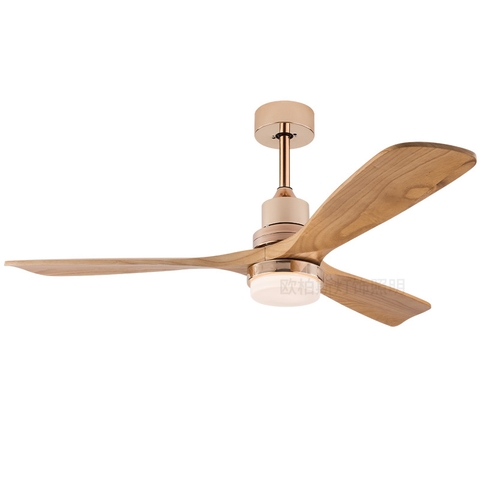 Đèn Quạt Trần 3 Cánh Gỗ Phong Cách Âu Mỹ QT103