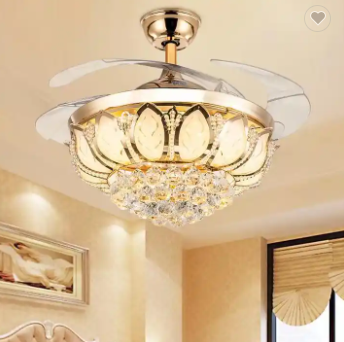 QUẠT ĐÈN PHA LÊ CHÙM PHONG CÁCH HIỆN ĐẠI QT254