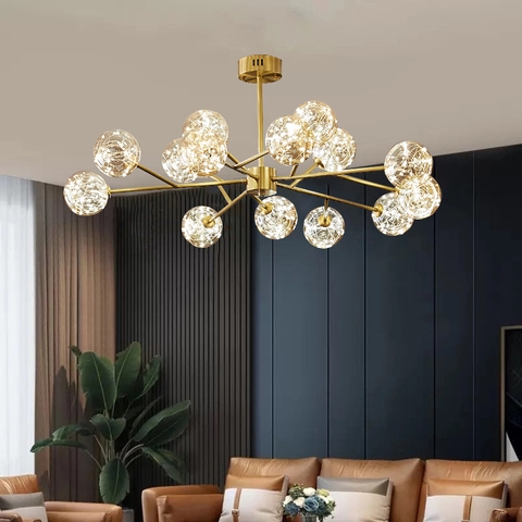 Đèn Thả Bóng Tròn Dây LED Thân Đồng DT143